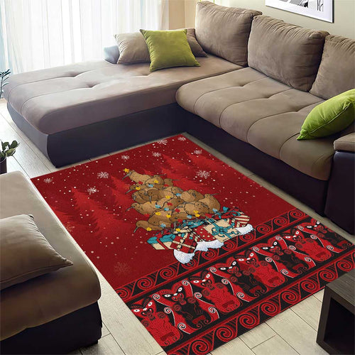 Funny Kiwi Bird Xmas Tree Area Rug New Zealand Tribal Christmas Spirit - Aussie Hoodie