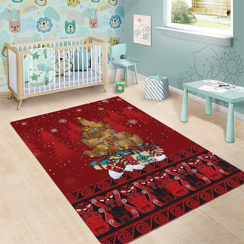 Funny Kiwi Bird Xmas Tree Area Rug New Zealand Tribal Christmas Spirit - Aussie Hoodie