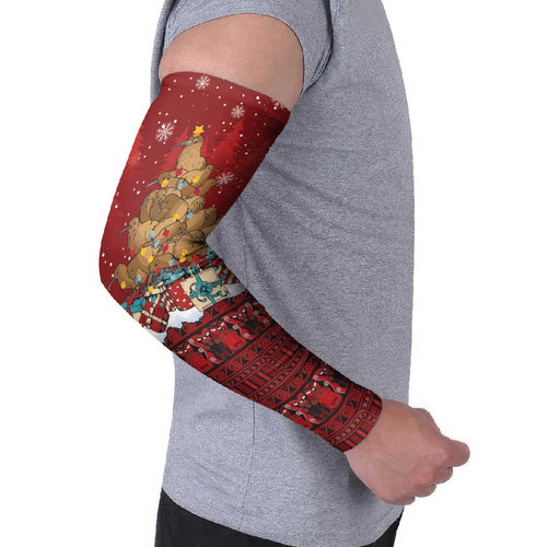 Funny Kiwi Bird Xmas Tree Arm Sleeves New Zealand Tribal Christmas Spirit - Aussie Hoodie