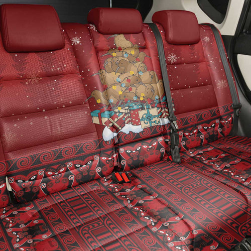 Funny Kiwi Bird Xmas Tree Back Car Seat Cover New Zealand Tribal Christmas Spirit - Aussie Hoodie