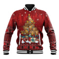 Funny Kiwi Bird Xmas Tree Baseball Jacket New Zealand Tribal Christmas Spirit - Aussie Hoodie
