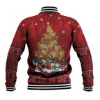 Funny Kiwi Bird Xmas Tree Baseball Jacket New Zealand Tribal Christmas Spirit - Aussie Hoodie
