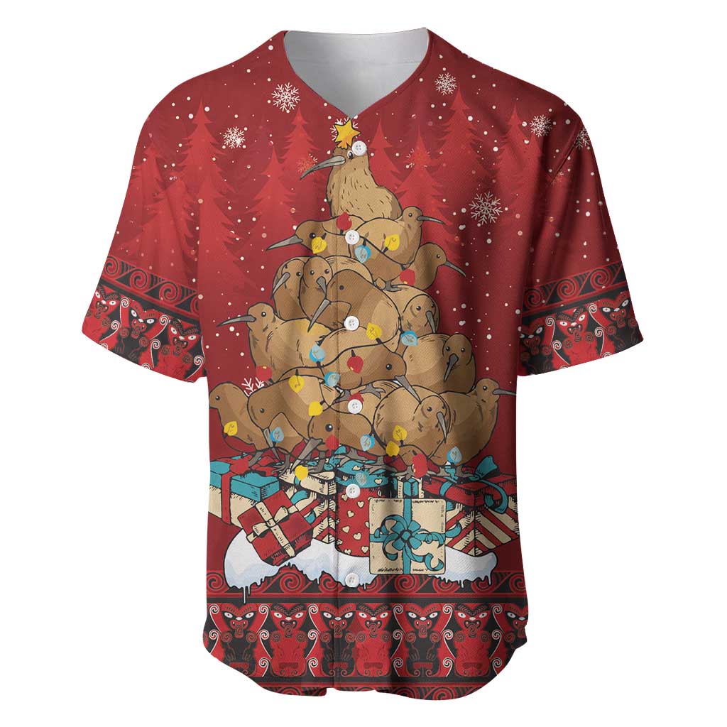 Funny Kiwi Bird Xmas Tree Baseball Jersey New Zealand Tribal Christmas Spirit - Aussie Hoodie