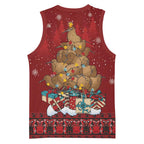 Funny Kiwi Bird Xmas Tree Basketball Jersey New Zealand Tribal Christmas Spirit - Aussie Hoodie