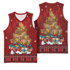 Funny Kiwi Bird Xmas Tree Basketball Jersey New Zealand Tribal Christmas Spirit - Aussie Hoodie