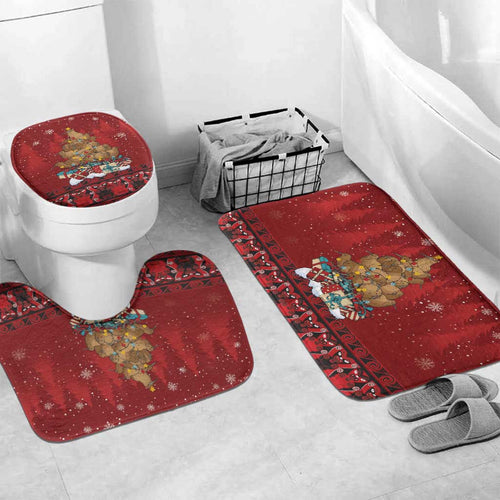 Funny Kiwi Bird Xmas Tree Bathroom Set New Zealand Tribal Christmas Spirit - Aussie Hoodie