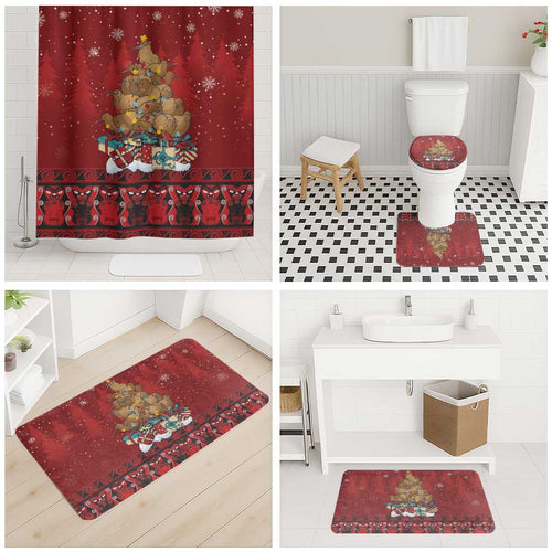 Funny Kiwi Bird Xmas Tree Bathroom Set New Zealand Tribal Christmas Spirit - Aussie Hoodie