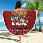 Funny Kiwi Bird Xmas Tree Beach Blanket New Zealand Tribal Christmas Spirit - Aussie Hoodie