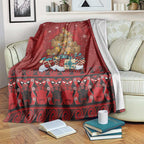 Funny Kiwi Bird Xmas Tree Blanket New Zealand Tribal Christmas Spirit - Aussie Hoodie