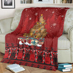 Funny Kiwi Bird Xmas Tree Blanket New Zealand Tribal Christmas Spirit - Aussie Hoodie