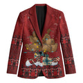 Funny Kiwi Bird Xmas Tree Blazer New Zealand Tribal Christmas Spirit - Aussie Hoodie