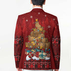 Funny Kiwi Bird Xmas Tree Blazer New Zealand Tribal Christmas Spirit - Aussie Hoodie