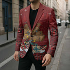 Funny Kiwi Bird Xmas Tree Blazer New Zealand Tribal Christmas Spirit - Aussie Hoodie