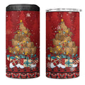 Funny Kiwi Bird Xmas Tree 4 in 1 Can Cooler Tumbler New Zealand Tribal Christmas Spirit - Aussie Hoodie