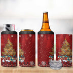 Funny Kiwi Bird Xmas Tree 4 in 1 Can Cooler Tumbler New Zealand Tribal Christmas Spirit - Aussie Hoodie
