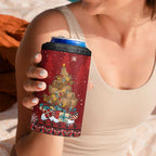 Funny Kiwi Bird Xmas Tree 4 in 1 Can Cooler Tumbler New Zealand Tribal Christmas Spirit - Aussie Hoodie