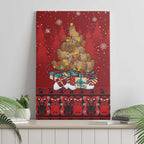 Funny Kiwi Bird Xmas Tree Canvas Wall Art New Zealand Tribal Christmas Spirit - Aussie Hoodie