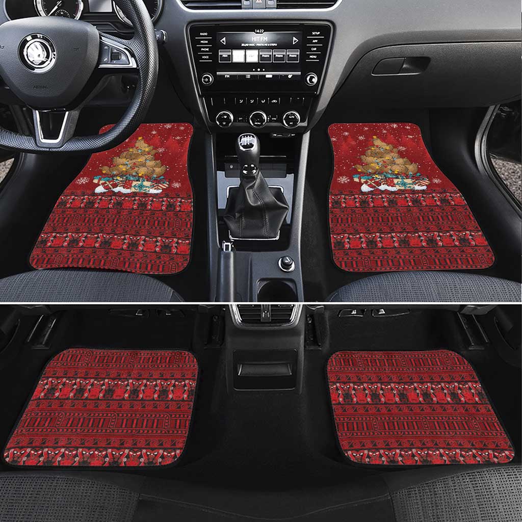 Funny Kiwi Bird Xmas Tree Car Mats New Zealand Tribal Christmas Spirit - Aussie Hoodie