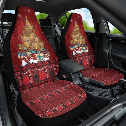 Funny Kiwi Bird Xmas Tree Car Seat Cover New Zealand Tribal Christmas Spirit - Aussie Hoodie
