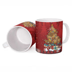 Funny Kiwi Bird Xmas Tree Ceramic Mug New Zealand Tribal Christmas Spirit - Aussie Hoodie