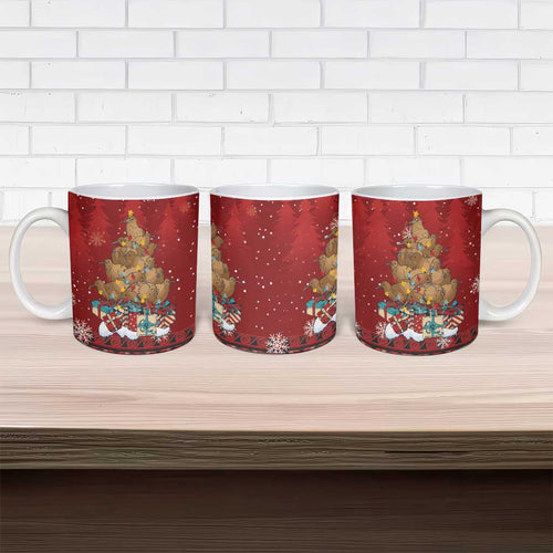 Funny Kiwi Bird Xmas Tree Ceramic Mug New Zealand Tribal Christmas Spirit - Aussie Hoodie