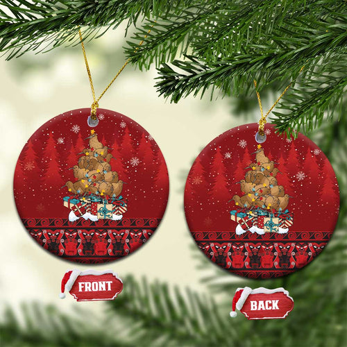 Funny Kiwi Bird Xmas Tree Ceramic Ornament New Zealand Tribal Christmas Spirit - Aussie Hoodie