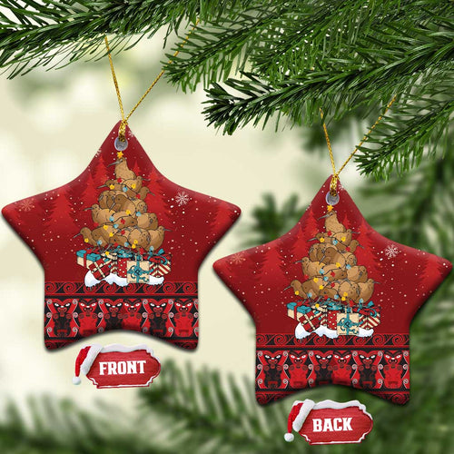 Funny Kiwi Bird Xmas Tree Ceramic Ornament New Zealand Tribal Christmas Spirit - Aussie Hoodie