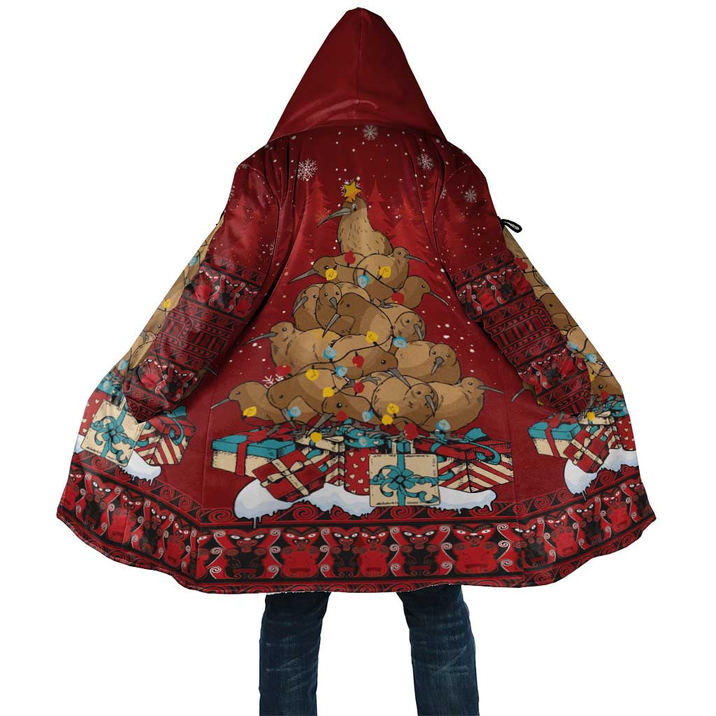 Funny Kiwi Bird Xmas Tree Cloak New Zealand Tribal Christmas Spirit - Aussie Hoodie