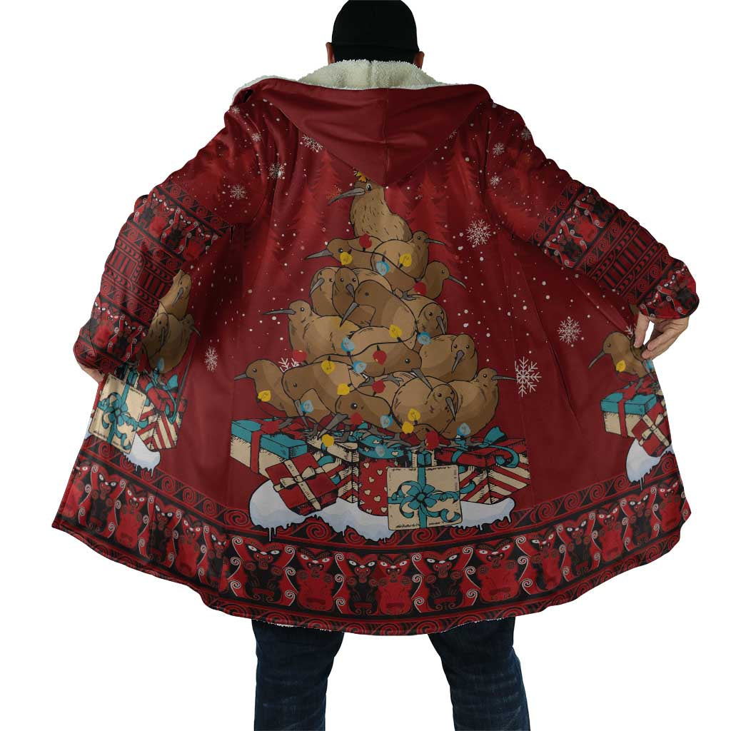Funny Kiwi Bird Xmas Tree Cloak New Zealand Tribal Christmas Spirit - Aussie Hoodie
