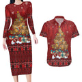Funny Kiwi Bird Xmas Tree Couples Matching Long Sleeve Bodycon Dress and Hawaiian Shirt New Zealand Tribal Christmas Spirit - Aussie Hoodie