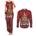 Funny Kiwi Bird Xmas Tree Couples Matching Tank Maxi Dress and Long Sleeve Button Shirt New Zealand Tribal Christmas Spirit - Aussie Hoodie