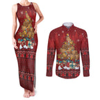 Funny Kiwi Bird Xmas Tree Couples Matching Tank Maxi Dress and Long Sleeve Button Shirt New Zealand Tribal Christmas Spirit - Aussie Hoodie