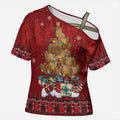 Funny Kiwi Bird Xmas Tree Cross Shoulder Shirt New Zealand Tribal Christmas Spirit - Aussie Hoodie