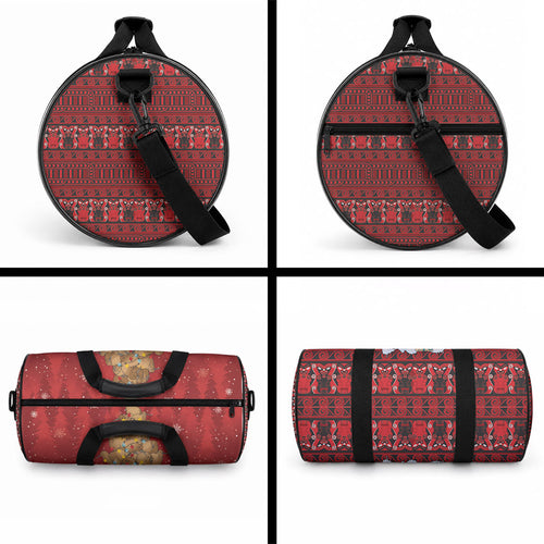 Funny Kiwi Bird Xmas Tree Duffle Bag New Zealand Tribal Christmas Spirit