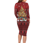 Funny Kiwi Bird Xmas Tree Family Matching Long Sleeve Bodycon Dress and Hawaiian Shirt New Zealand Tribal Christmas Spirit - Aussie Hoodie