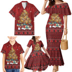 Funny Kiwi Bird Xmas Tree Family Matching Mermaid Dress and Hawaiian Shirt New Zealand Tribal Christmas Spirit - Aussie Hoodie