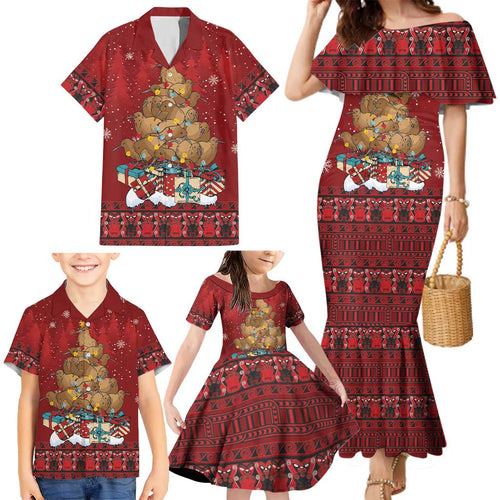 Funny Kiwi Bird Xmas Tree Family Matching Mermaid Dress and Hawaiian Shirt New Zealand Tribal Christmas Spirit - Aussie Hoodie