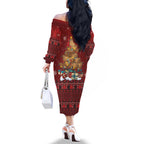 Funny Kiwi Bird Xmas Tree Family Matching Off The Shoulder Long Sleeve Dress and Hawaiian Shirt New Zealand Tribal Christmas Spirit - Aussie Hoodie