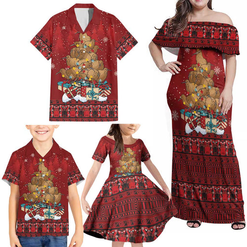 Funny Kiwi Bird Xmas Tree Family Matching Off Shoulder Maxi Dress and Hawaiian Shirt New Zealand Tribal Christmas Spirit - Aussie Hoodie