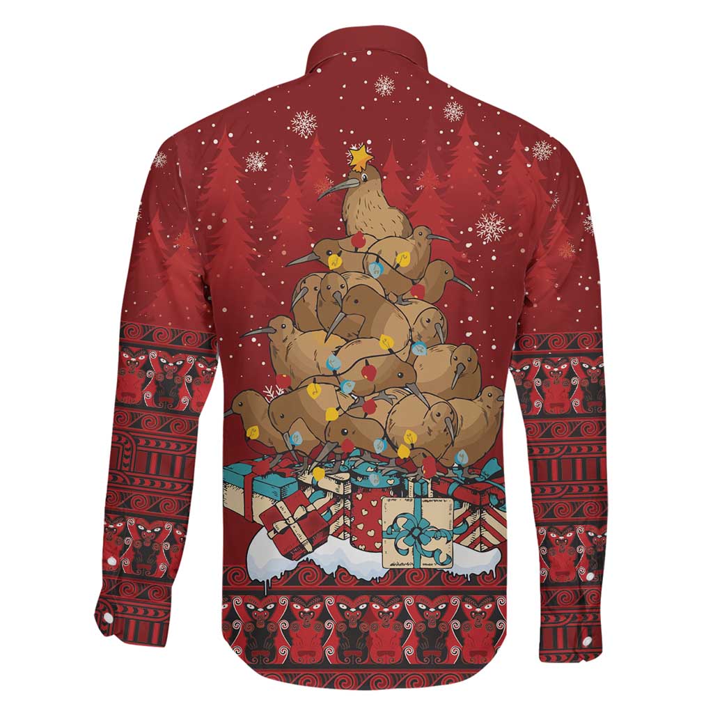 Funny Kiwi Bird Xmas Tree Family Matching Off Shoulder Maxi Dress and Hawaiian Shirt New Zealand Tribal Christmas Spirit - Aussie Hoodie