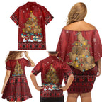 Funny Kiwi Bird Xmas Tree Family Matching Off Shoulder Short Dress and Hawaiian Shirt New Zealand Tribal Christmas Spirit - Aussie Hoodie