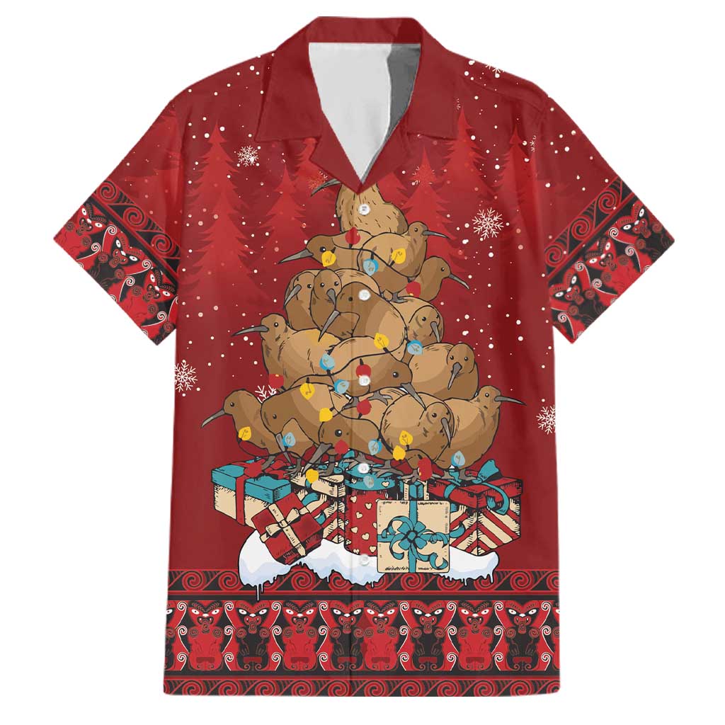 Funny Kiwi Bird Xmas Tree Family Matching Puletasi and Hawaiian Shirt New Zealand Tribal Christmas Spirit - Aussie Hoodie