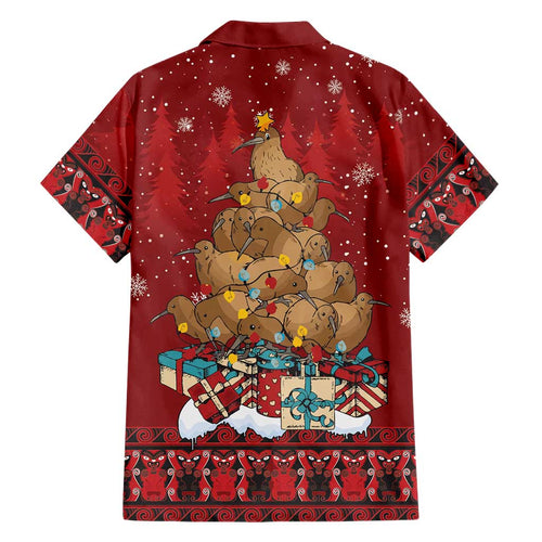 Funny Kiwi Bird Xmas Tree Family Matching Puletasi and Hawaiian Shirt New Zealand Tribal Christmas Spirit - Aussie Hoodie