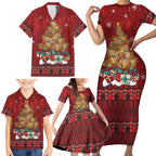 Funny Kiwi Bird Xmas Tree Family Matching Short Sleeve Bodycon Dress and Hawaiian Shirt New Zealand Tribal Christmas Spirit - Aussie Hoodie