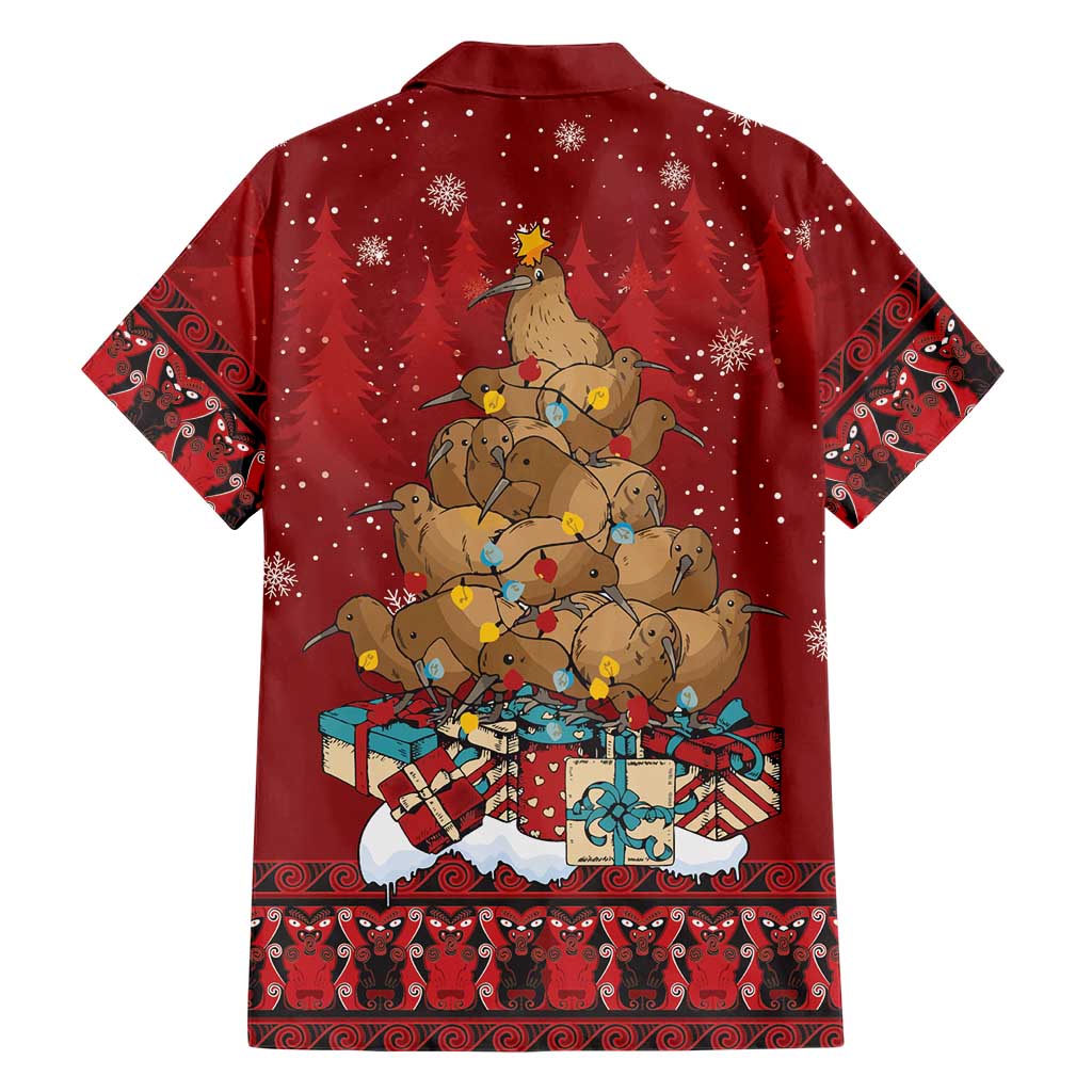 Funny Kiwi Bird Xmas Tree Family Matching Short Sleeve Bodycon Dress and Hawaiian Shirt New Zealand Tribal Christmas Spirit - Aussie Hoodie