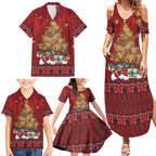 Funny Kiwi Bird Xmas Tree Family Matching Summer Maxi Dress and Hawaiian Shirt New Zealand Tribal Christmas Spirit - Aussie Hoodie