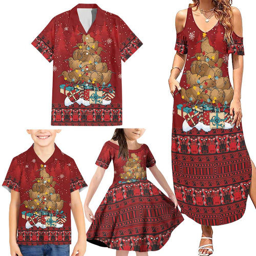 Funny Kiwi Bird Xmas Tree Family Matching Summer Maxi Dress and Hawaiian Shirt New Zealand Tribal Christmas Spirit - Aussie Hoodie