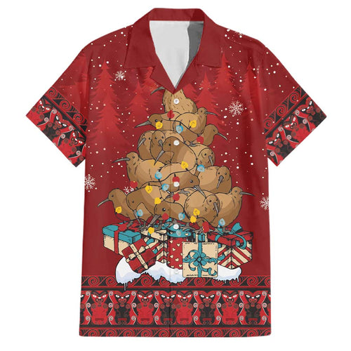 Funny Kiwi Bird Xmas Tree Family Matching Tank Maxi Dress and Hawaiian Shirt New Zealand Tribal Christmas Spirit - Aussie Hoodie