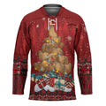 Funny Kiwi Bird Xmas Tree Hockey Jersey New Zealand Tribal Christmas Spirit - Aussie Hoodie