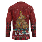 Funny Kiwi Bird Xmas Tree Hockey Jersey New Zealand Tribal Christmas Spirit - Aussie Hoodie